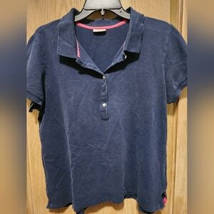 Dkny Blue Denim Jacket with Black Trim